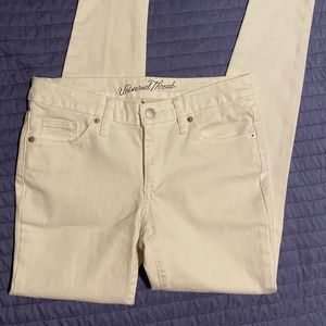 Universal Thread White Mid-Rise Skinny Jeans